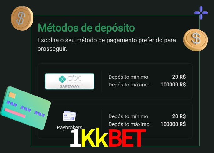 O cassino 1Kkbet oferece uma grande variedade de métodos de pagamento